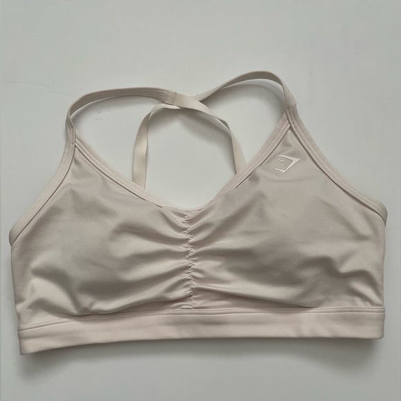 Gymshark Other - Gymshark Ruched Sports Bra Nude Size Medium